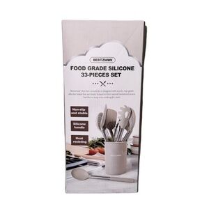 Kitchen Utensil Set 33 Piece Khaki Color Matching Set
